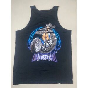 Dangerous Curves Laughlin Graphic Tank Top Men's XL Black Motorcycle Biker